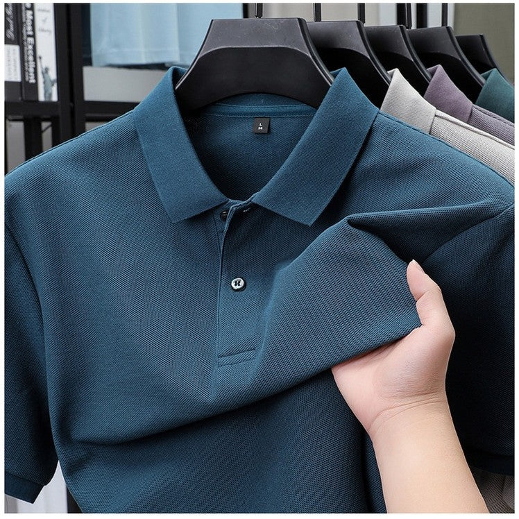 Men's Ultra Comfortable Cotton Polo Shirt in Lake Blue