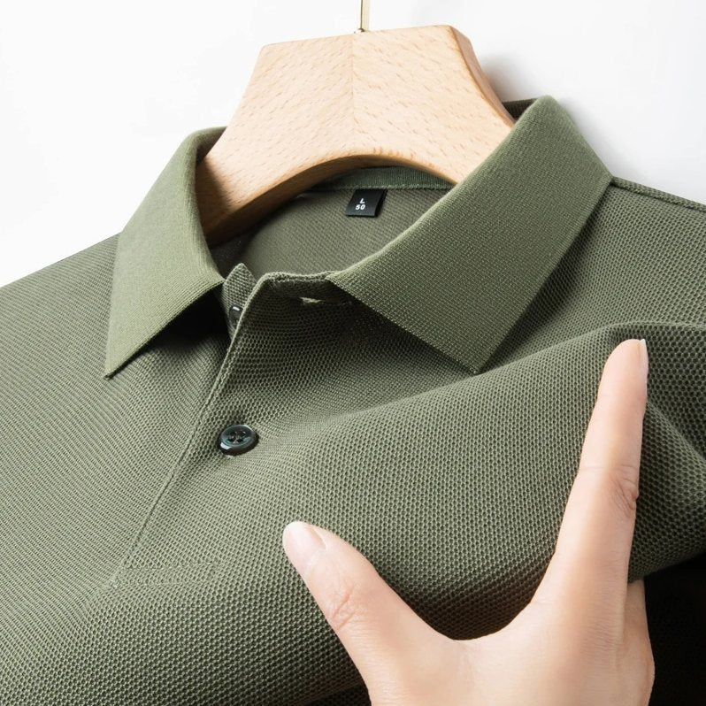 Men's Ultra Comfortable Cotton Polo Shirt in Olive Green