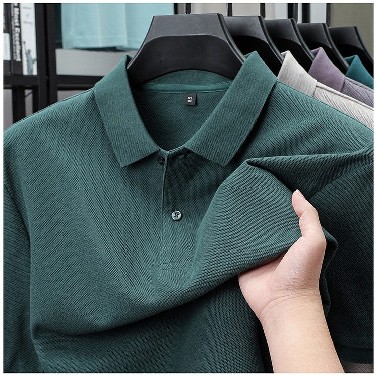 Men's Ultra Comfortable Cotton Polo Shirt in Forest Green
