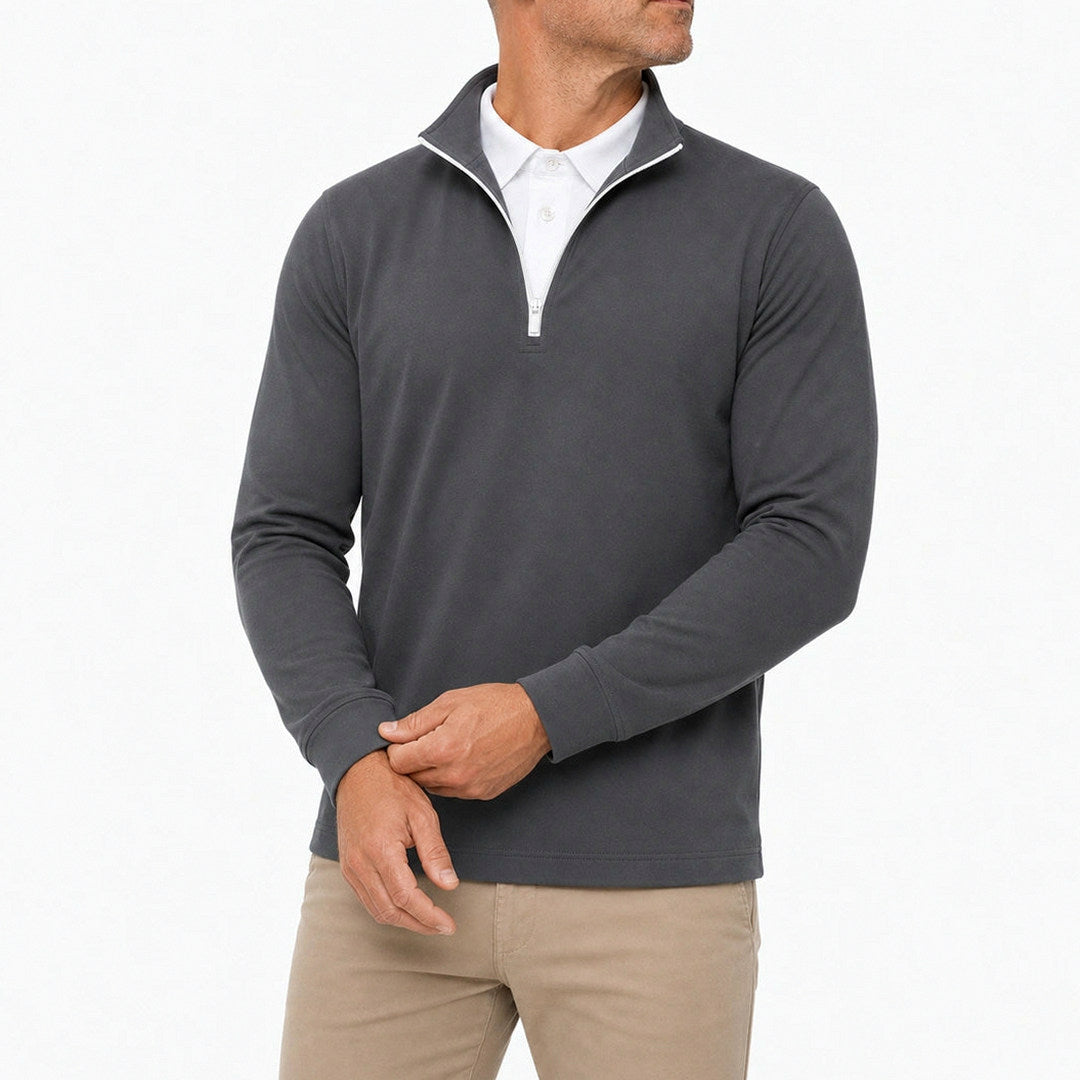 Leon - Men’s Ultra Comfortable 2-in-1 Quarter-Zip — 8