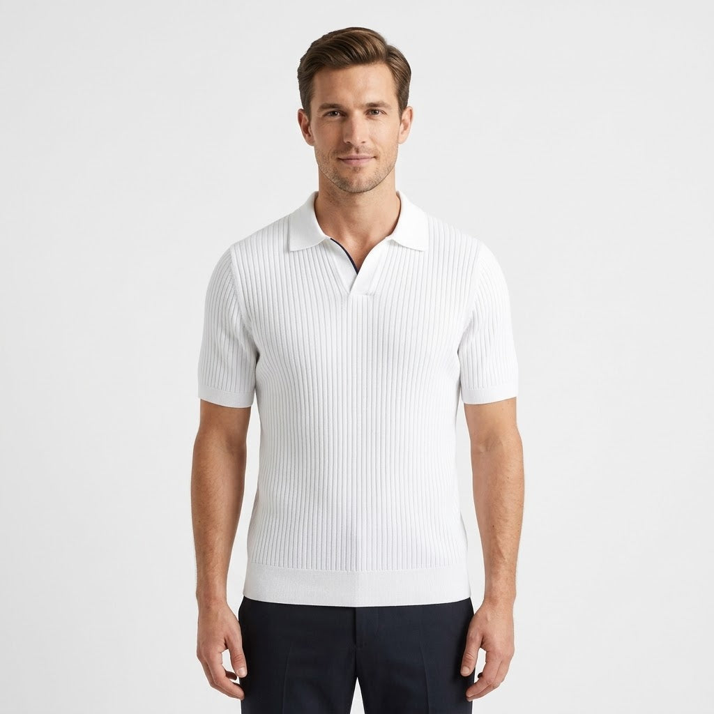Pisa Ribbed Cotton Polo