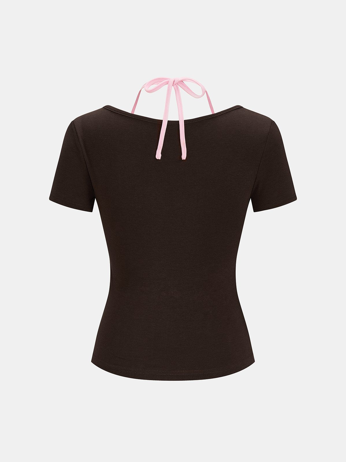 Women's 2 in 1 Color Block Halter Ruched Top — styled look