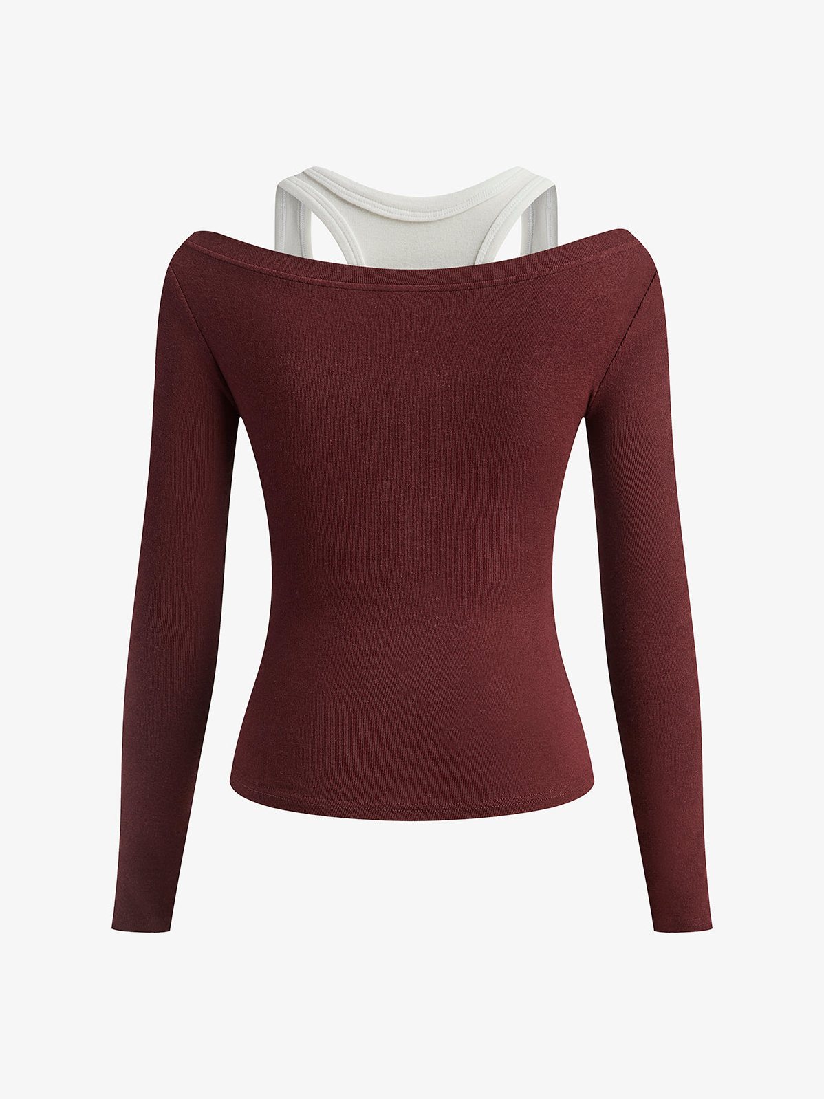 Women's 2 in 1 Long Sleeve Jersey Top — full view
