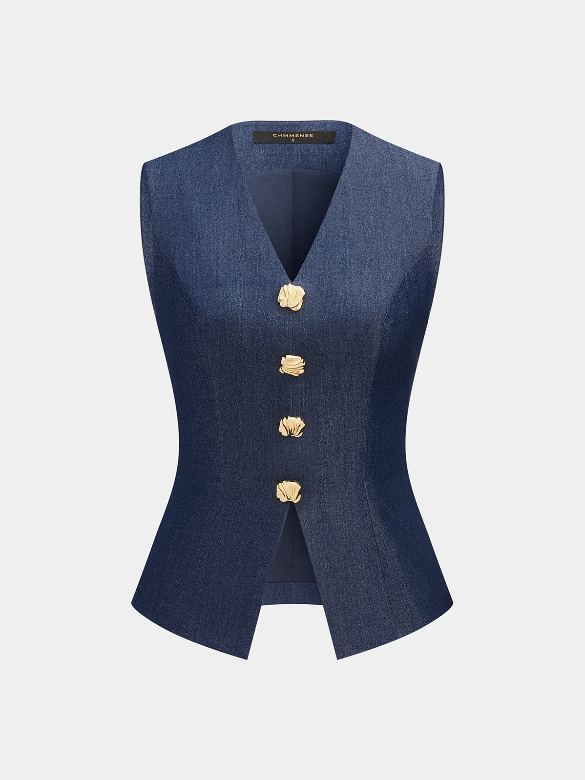 Women's Metal Detail Vest & Wide Leg Pants Set — detail