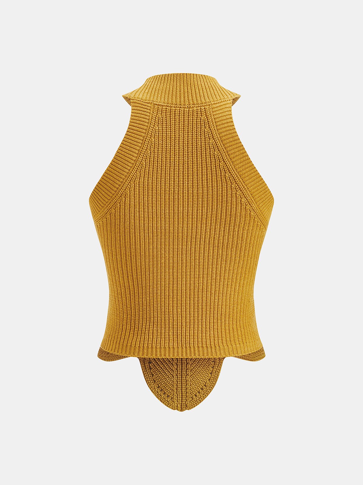 Women's Sleeveless Hollow Out Knit Halter Top — detail