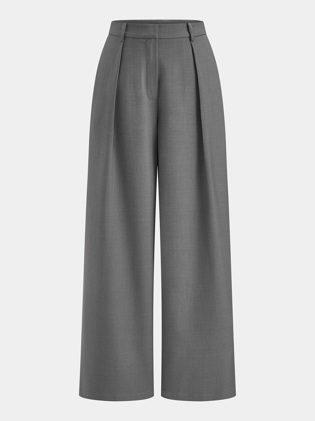Women's Wrap Front Fitted Top & Pleated Pants Set — close-up